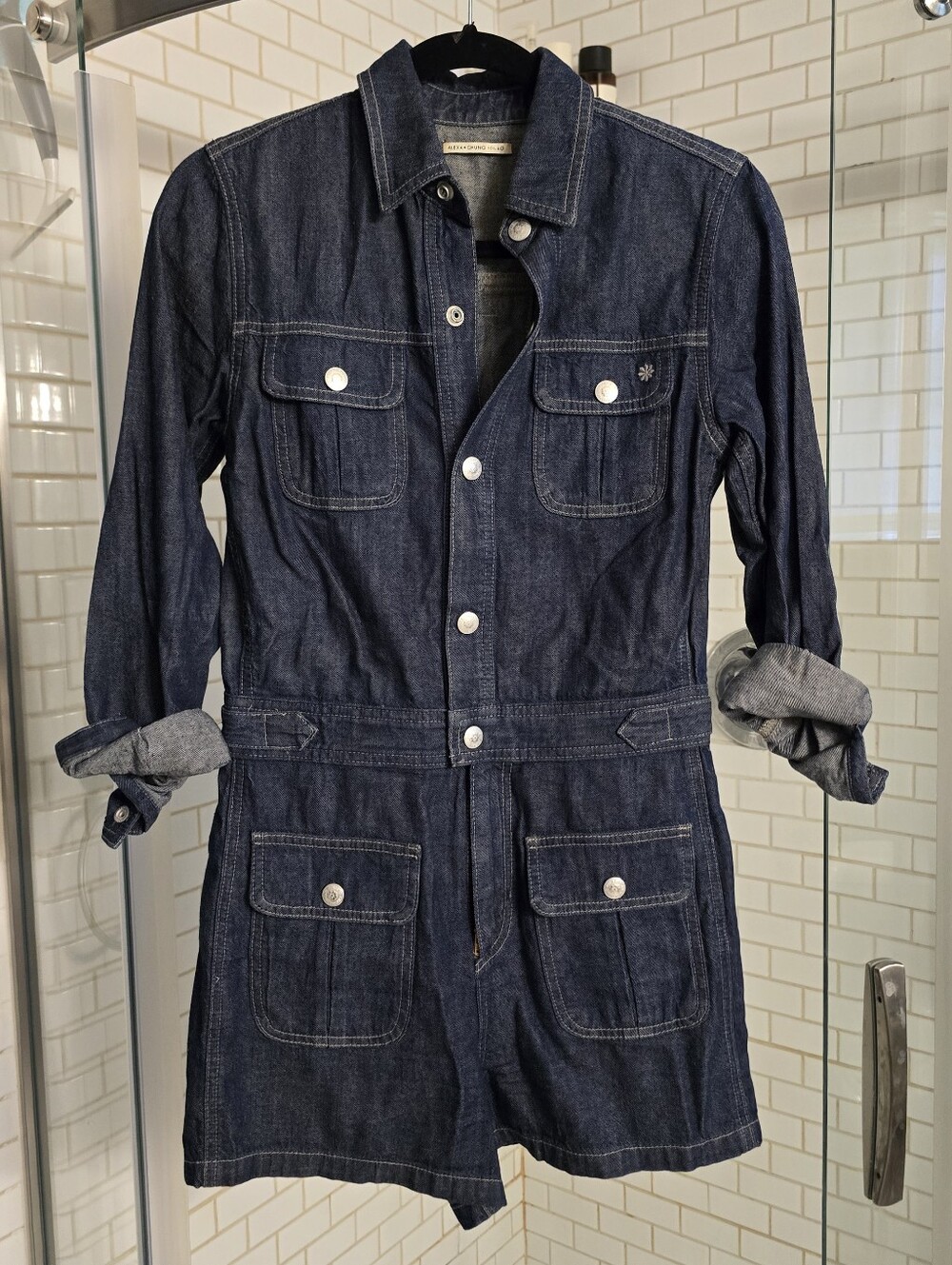 Alexa Chung for AG Chambray Loretta Denim Romper - Picture 3 of 6